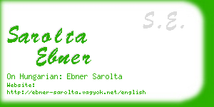 sarolta ebner business card